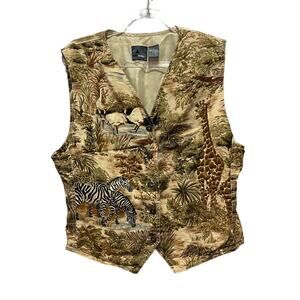 Vintage LizWear Animal Print Women's Vest 90s